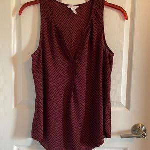 Maroon and Black Blouse